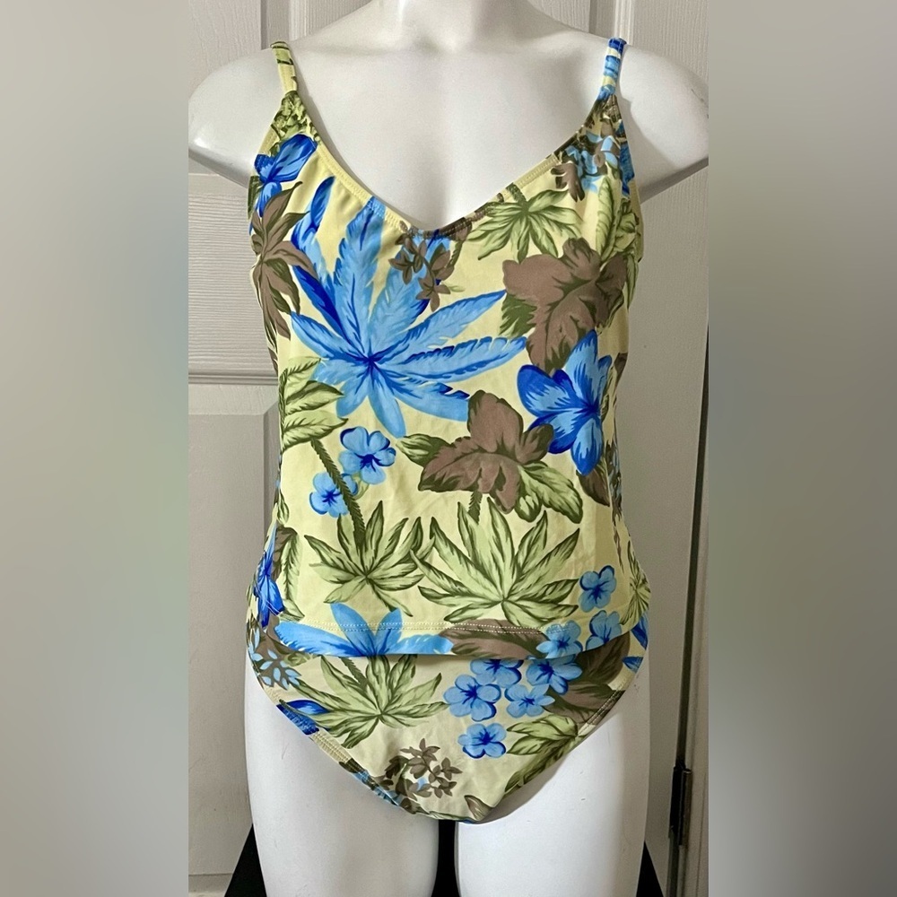 Kechika Yellow Floral Tankini Bikini Set Women’s 16